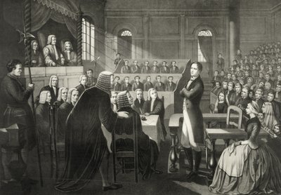 The Trial of Irish Nationalist Rebel Leader Roibeard Eimeid by English School